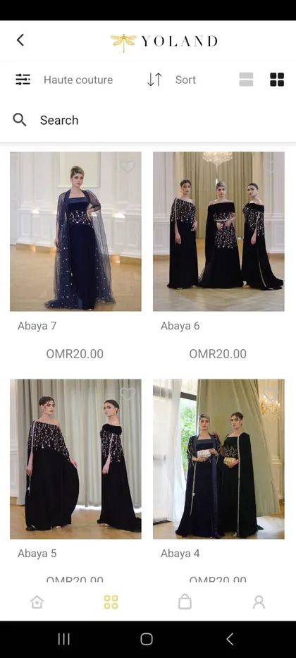 Catalogue de l'application mobile Yoland